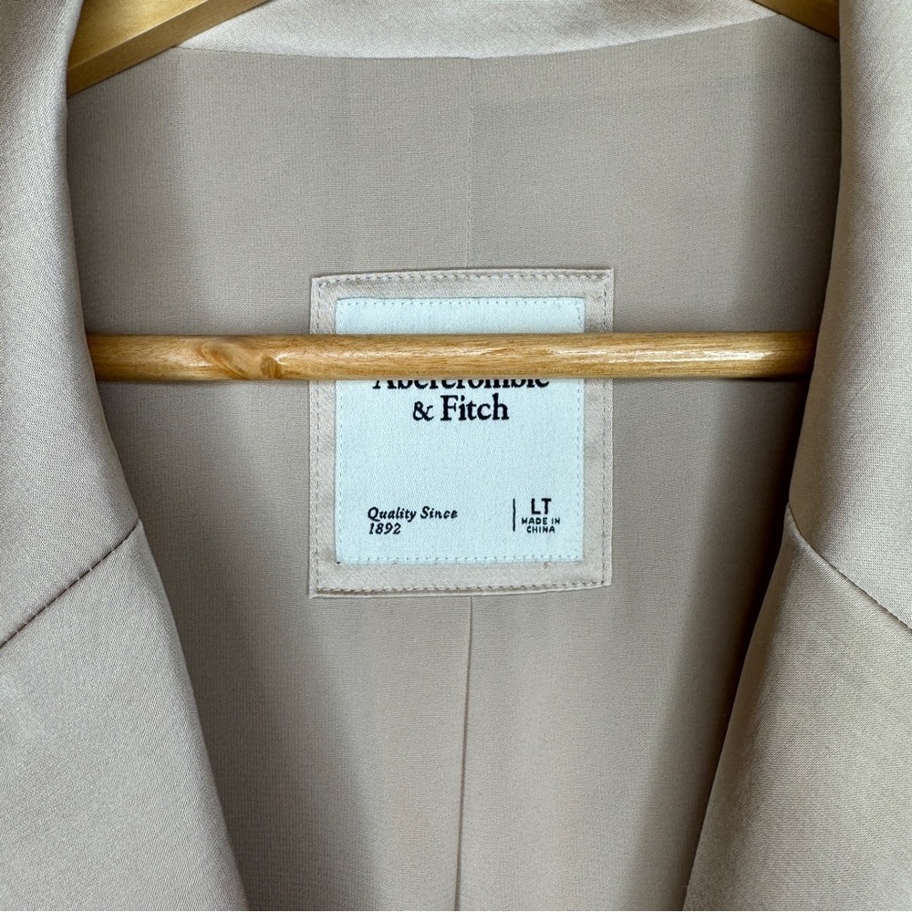 Abercrombie and Fitch Satin Blazer Dress Size L Tall - Picture 6 of 7
